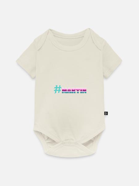Martin - Baby Premium Kurzarmbody - Naturweiß
