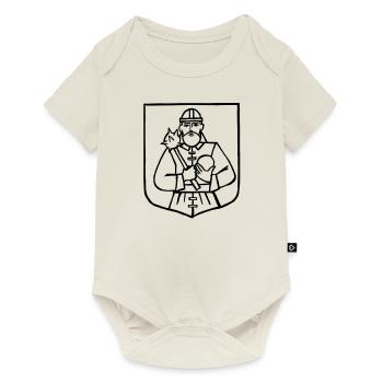 Wappen "Heldsdorf" in Siebenbürgen s/w - Baby Premium Kurzarmbody - Naturweiß - Vorne