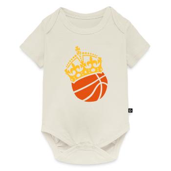 Basketball Krone Crown Couronne - Baby Premium Kurzarmbody - Naturweiß - Vorne