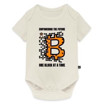 Bitcoin Blockchain Money Cadeau Idée Cadeau - Body à manches courtes Premium Bébé - blanc cassé - Devant