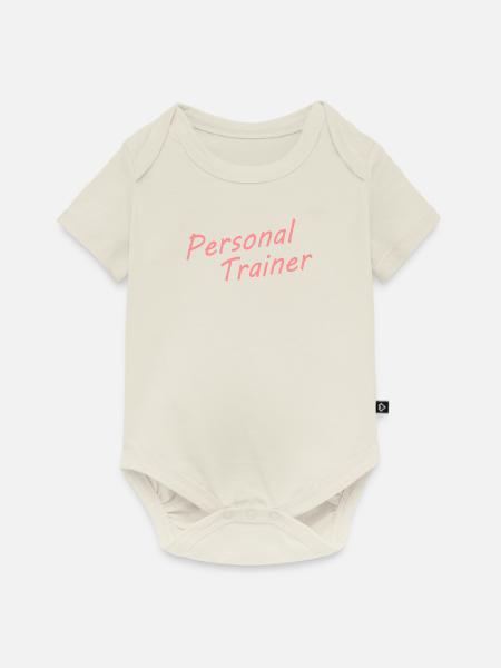 personal trainer blue - Baby Premium Kurzarmbody - Naturweiß
