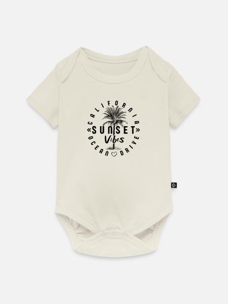 CALIFORNIA Sunset Vibes - Baby Premium Kurzarmbody - Naturweiß