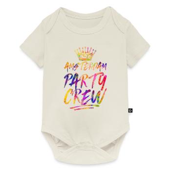 Amsterdam Party Crew Bunt - Baby Premium Kurzarmbody - Naturweiß - Vorne