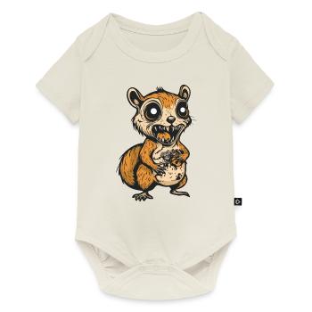 Squirrel Halloween Zombie - Baby Premium short-sleeve bodysuit - off white - Front
