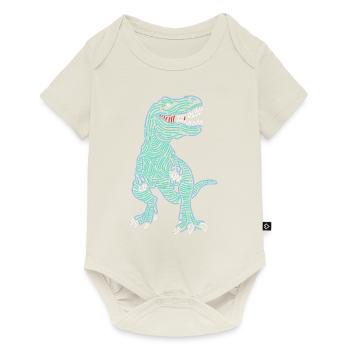 Wild Dinosaur Tyrannosaurus Dinosaurs Dinosaurier - Baby Premium Kurzarmbody - Naturweiß - Vorne