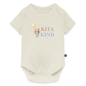 Kita Kind | Bär - Baby Premium Kurzarmbody - Naturweiß - Vorne