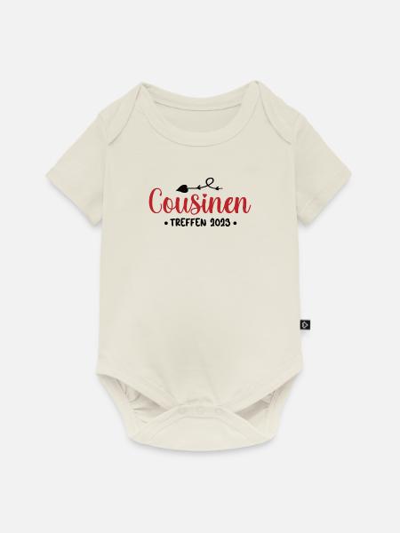 Cousinen Treffen 2023 Familientreffen Cousine - Baby Premium Kurzarmbody - Naturweiß