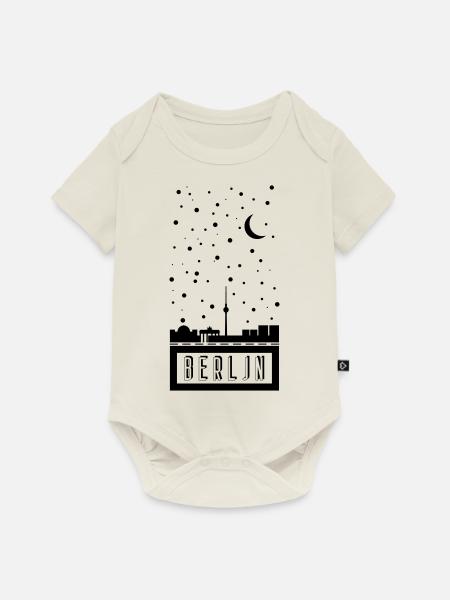 Berlin - Baby Premium Kurzarmbody - Naturweiß