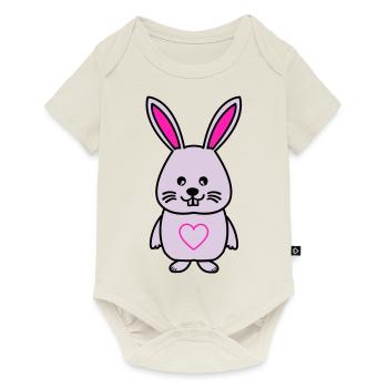 Bunny Comic Love - Baby Premium short-sleeve bodysuit - off white - Front