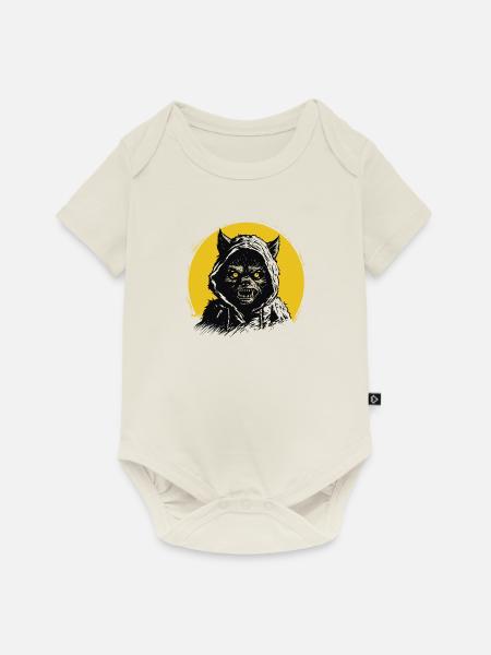 Mondlicht-Welpe - Baby Premium Kurzarmbody - Naturweiß