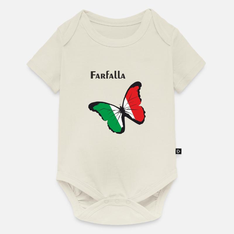 Papillon Farfalla Italie parfait pour l'été - Body à manches courtes Premium Bébé - blanc cassé