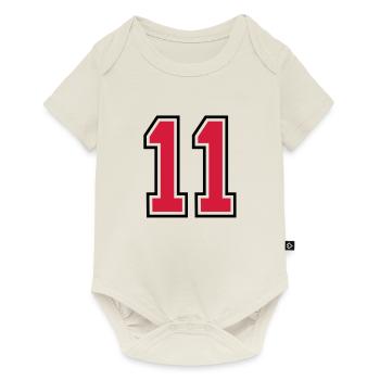 11 sports jersey football number - Baby Premium short-sleeve bodysuit - off white - Front