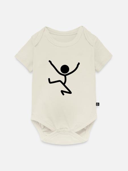 Party Jumping - Baby Premium Kurzarmbody - Naturweiß