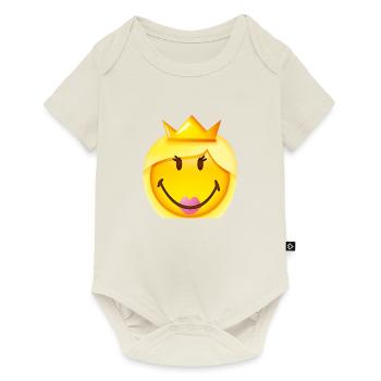 Smiley Princess - Baby Premium Kurzarmbody - Naturweiß - Vorne