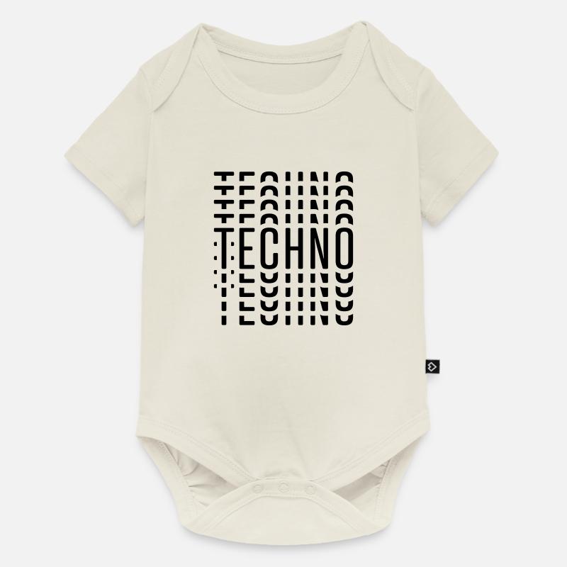 TECHNO - Body à manches courtes Premium Bébé - blanc cassé