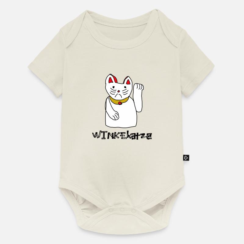 conception de bonheur de chat inviter - Body à manches courtes Premium Bébé - blanc cassé