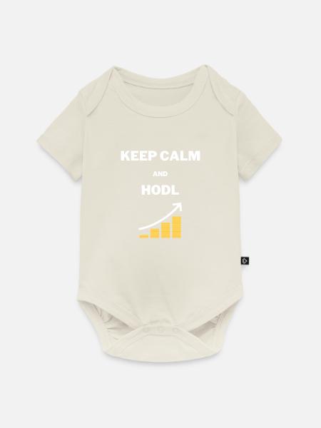 KEEP CALM HODL - Baby Premium Kurzarmbody - Naturweiß