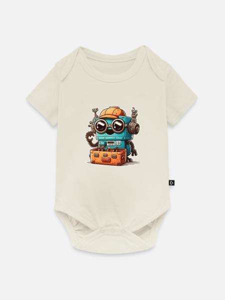 Ingenieur-Bot - Baby Premium Kurzarmbody - Naturweiß