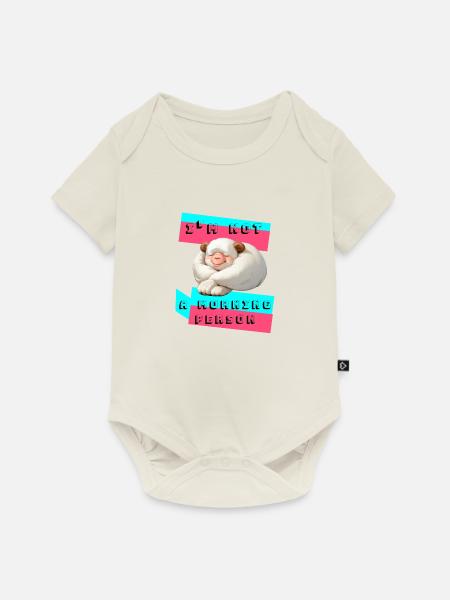 Ich bin nicht Morgen - Baby Premium Kurzarmbody - Naturweiß