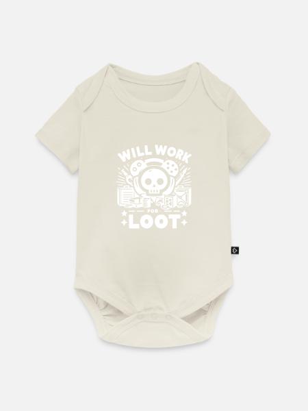 Funktioniert für Beute - Baby Premium Kurzarmbody - Naturweiß