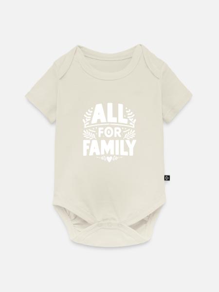 Alles für die Familie - Baby Premium Kurzarmbody - Naturweiß