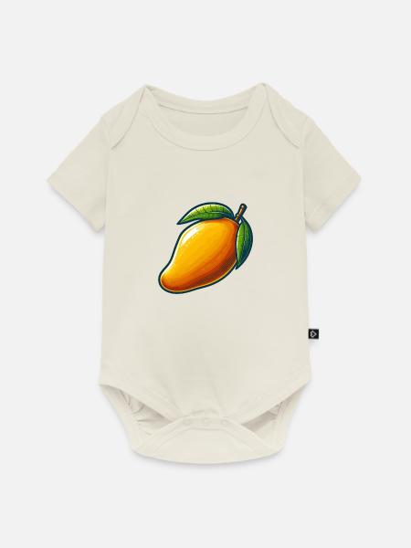 Mango, exotische Früchte - Baby Premium Kurzarmbody - Naturweiß