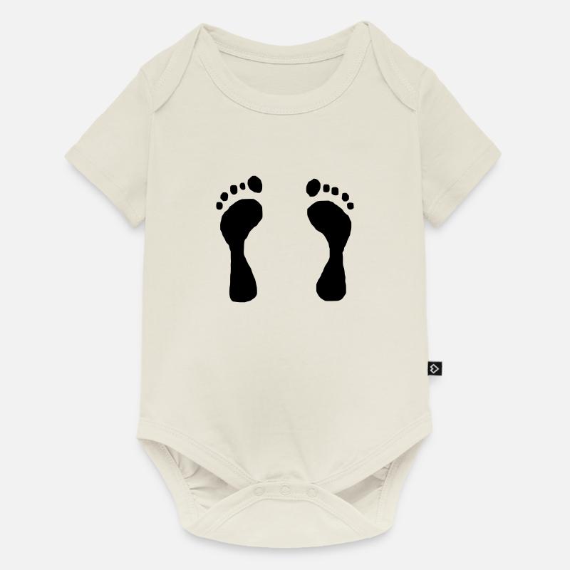 * Empreintes * - Body à manches courtes Premium Bébé - blanc cassé