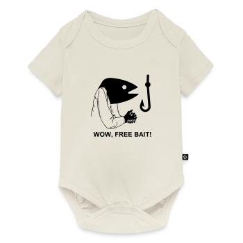 wow, free bait - Baby Premium short-sleeve bodysuit - off white - Front