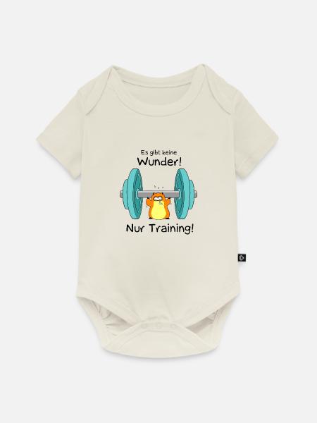 Keine Wunder - nur Training - Baby Premium Kurzarmbody - Naturweiß