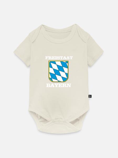 by_signet_schrift - Baby Premium Kurzarmbody - Naturweiß