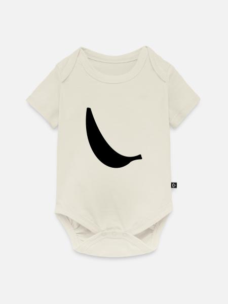 Banane - Baby Premium Kurzarmbody - Naturweiß