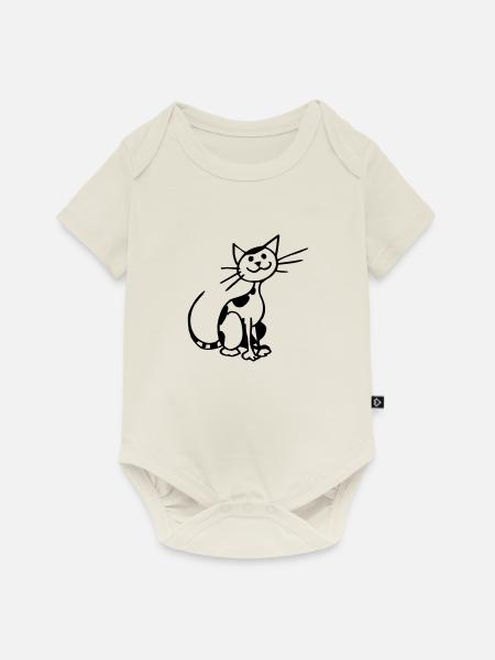 Chat - Baby Premium Kurzarmbody - Naturweiß