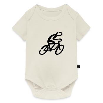 Fahrradfahrer Fahrrad - Baby Premium Kurzarmbody - Naturweiß - Vorne