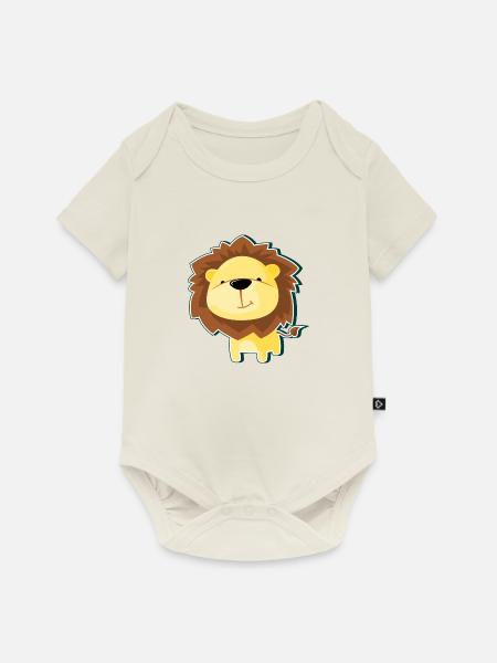 Loewe Lion - Baby Premium Kurzarmbody - Naturweiß