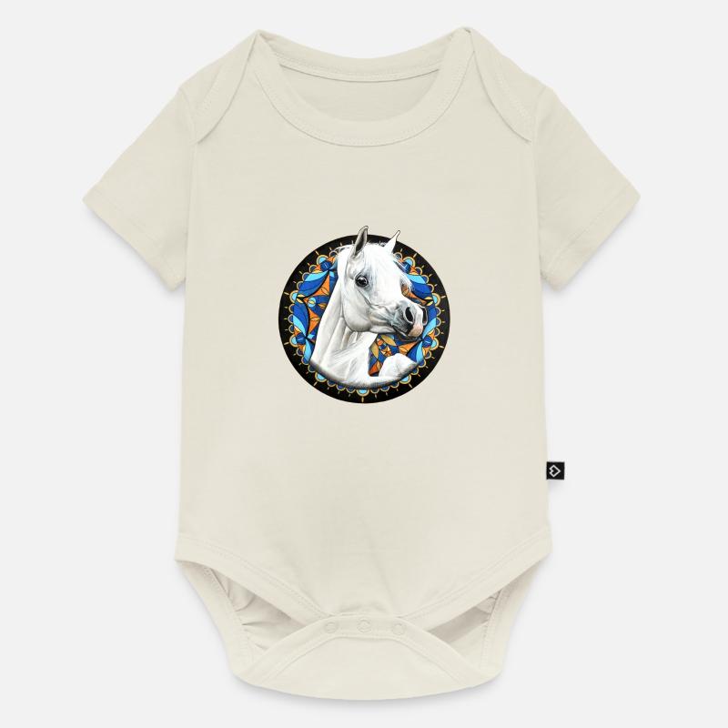 Valack - Body à manches courtes Premium Bébé - blanc cassé