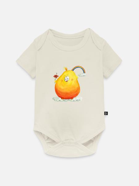 Rainbowbirds "sunny birdy" - Baby Premium Kurzarmbody - Naturweiß