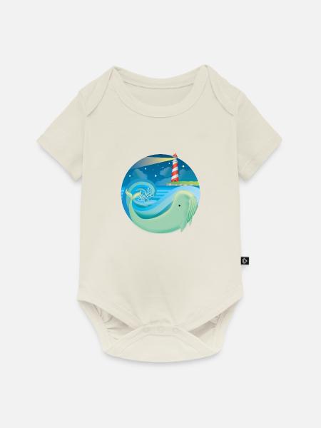 Wal - Baby Premium Kurzarmbody - Naturweiß
