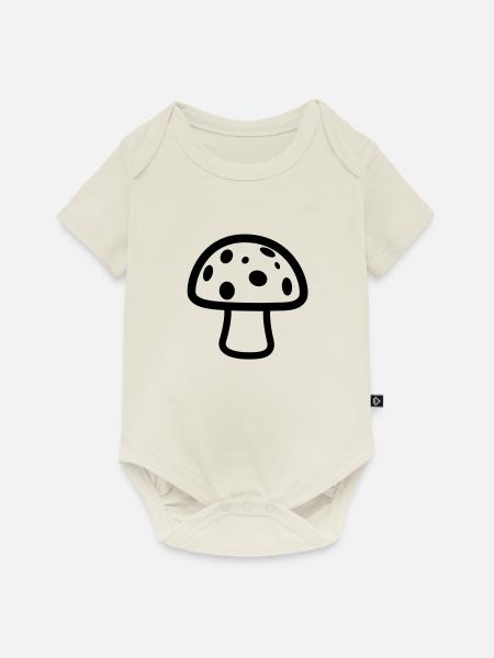 Pilz - Baby Premium Kurzarmbody - Naturweiß
