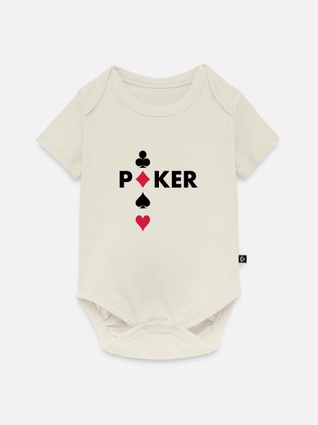Pokerspieler - Baby Premium Kurzarmbody - Naturweiß