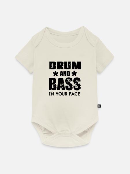 Drum n Bass Musik - Baby Premium Kurzarmbody - Naturweiß