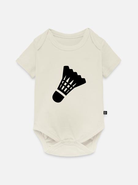 badminton Federball - Baby Premium Kurzarmbody - Naturweiß