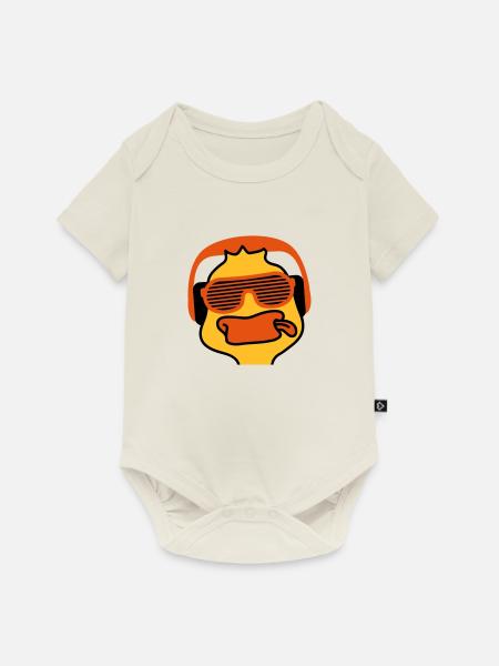Party Duck - Baby Premium Kurzarmbody - Naturweiß