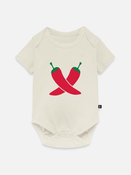 Chili - Baby Premium Kurzarmbody - Naturweiß