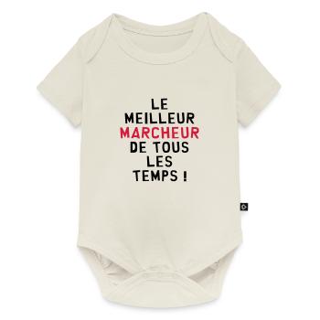 Course à pied / Marche / Marcheur / Running / Run - Body à manches courtes Premium Bébé - blanc cassé - Devant