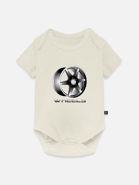 wheels - Baby Premium Kurzarmbody - Naturweiß
