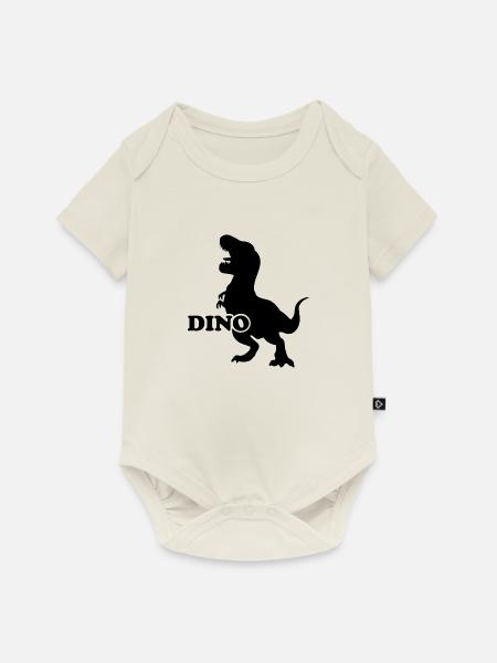 Dinosaurier Dino Dinosaur - Baby Premium Kurzarmbody - Naturweiß