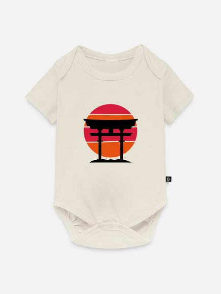 japan gate - Baby Premium Kurzarmbody - Naturweiß