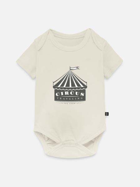 Circus Tent Reisen - Baby Premium Kurzarmbody - Naturweiß