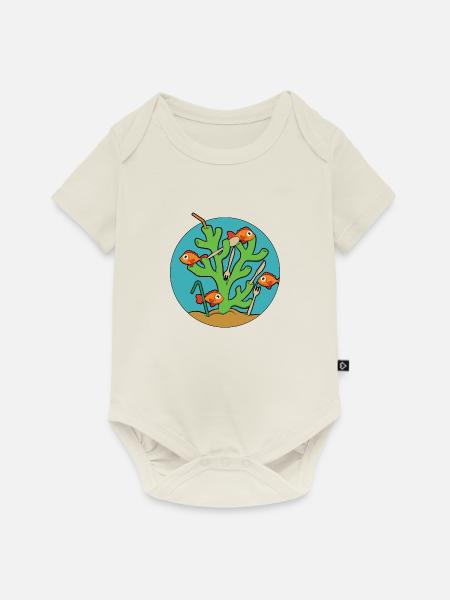 Umweltverschmutzung Meeresleben - Baby Premium Kurzarmbody - Naturweiß