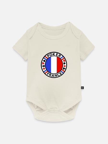 poker france - Baby Premium Kurzarmbody - Naturweiß
